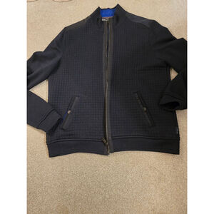 Ted Baker Men's Navy Quilted full zip jacket coat fleece navy blue size 6